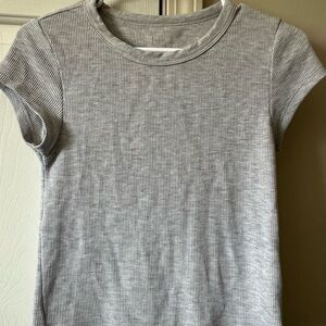Gray American Eagle Waffle Top
